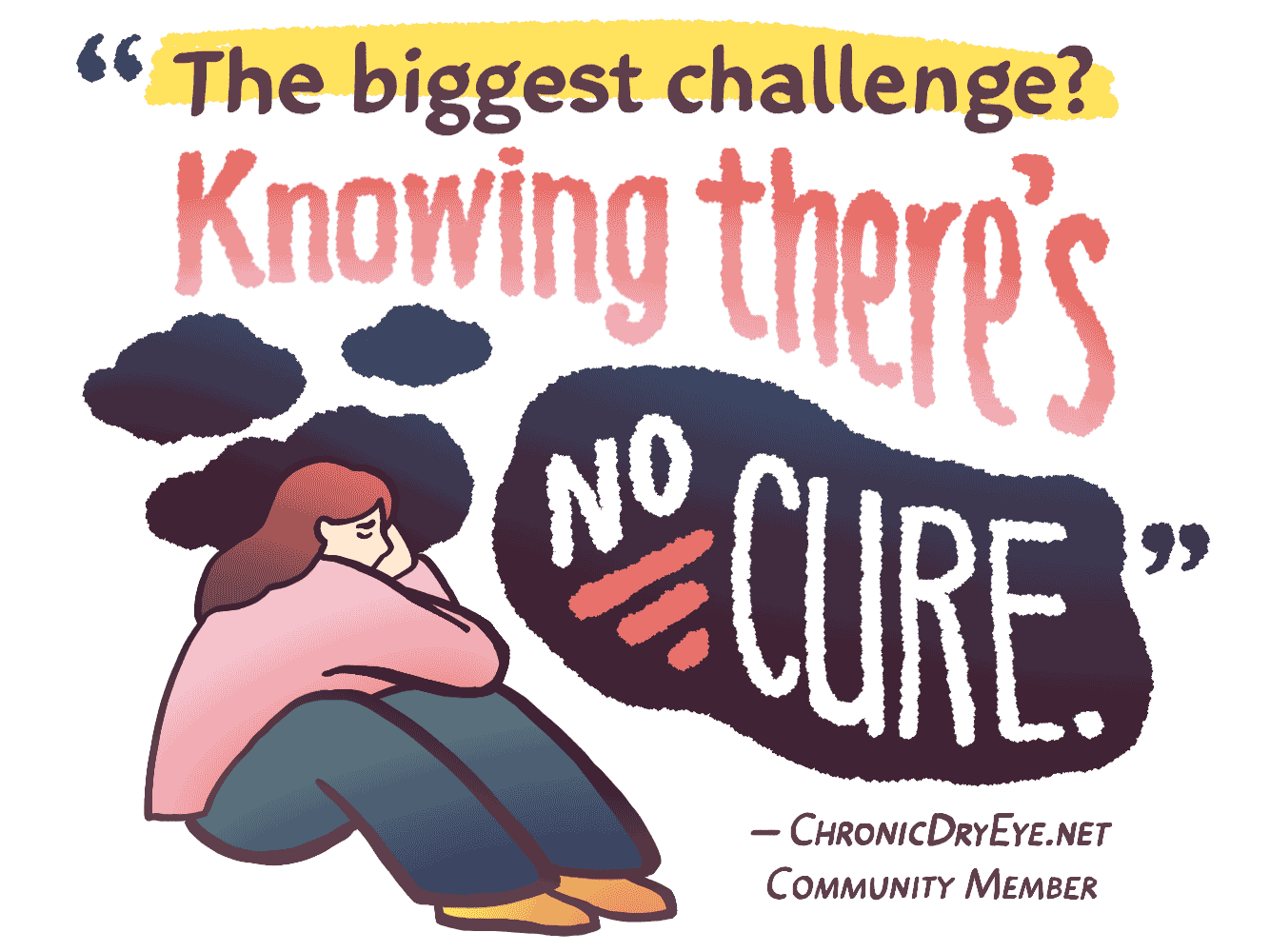 The biggest challenge? Knowing there's no cure. - ChronicDryEye.net Community Member